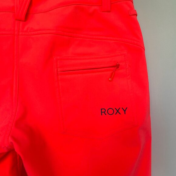 ROXY Women's Creek Softshell Snow Pants, Neon Grapefruit, Super Slim US Large - Picture 1 of 7